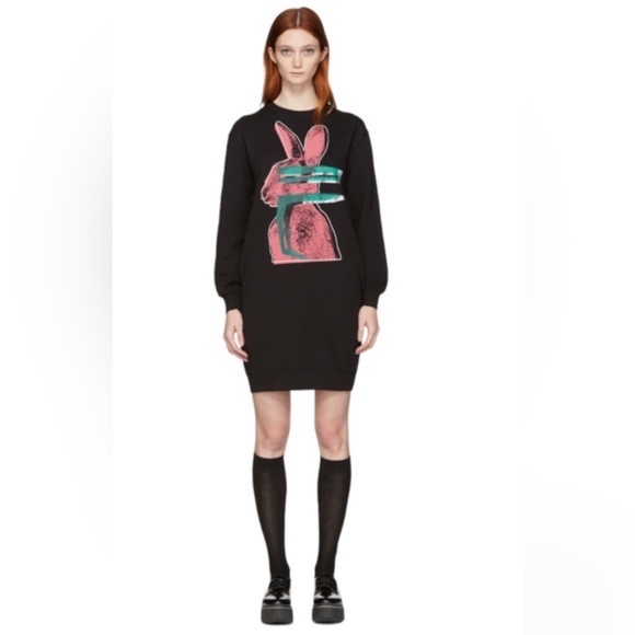 McQ Alexander McQueen Sweatshirt Dress, Glitch Bunny - Picture 2 of 6